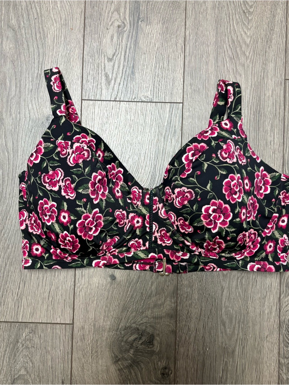 2XL floral bikini top